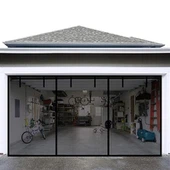 Moustiquaire pour porte de garage double